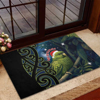 New Zealand Christmas Rubber Doormat Cute Kakapo Meri Kirihimete Maori Koru LT14 - Polynesian Pride