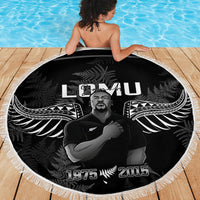New Zealand Silver Fern Rugby Beach Blanket Aotearoa Godfather Proud Gone But Never Forgotten LT14 - Wonder Print Shop