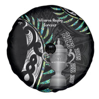 Personalised New Zealand Silver Fern Rugby Spare Tire Cover Paua Shell With Champions Trophy History NZ Forever LT14 - Polynesian Pride