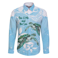 Personalised Polynesia Valentine's Day Family Matching Puletasi and Hawaiian Shirt SeaTurtle Couple Polynesian - Fairy Sparkles Color