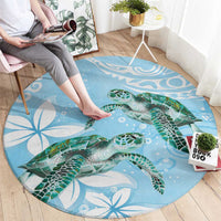 Polynesia Valentine's Day Round Carpet SeaTurtle Couple Polynesian - Fairy Sparkles Color LT14 - Polynesian Pride