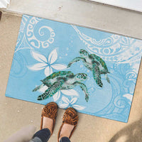 Polynesia Valentine's Day Rubber Doormat SeaTurtle Couple Polynesian - Fairy Sparkles Color LT14 - Polynesian Pride