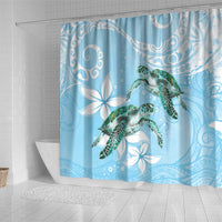 Polynesia Valentine's Day Shower Curtain SeaTurtle Couple Polynesian - Fairy Sparkles Color