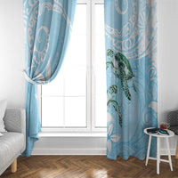 Polynesia Valentine's Day Window Curtain SeaTurtle Couple Polynesian - Fairy Sparkles Color