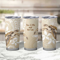 Happy Valentine's Day Polynesia Tumbler Cup SeaTurtle Couple Polynesian - Pollinate Color LT14 - Polynesian Pride