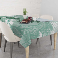 Happy Valentine's Day Polynesia Tablecloth SeaTurtle Couple Polynesian - Green Lester Color