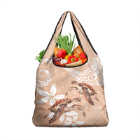 Happy Valentine's Day Polynesia Grocery Bag SeaTurtle Couple Polynesian - Desert Sand Color LT14 1-pack One Size Desert Sand - Polynesian Pride