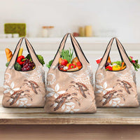 Happy Valentine's Day Polynesia Grocery Bag SeaTurtle Couple Polynesian - Desert Sand Color LT14 3-pack One Size Desert Sand - Polynesian Pride