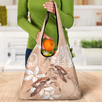 Happy Valentine's Day Polynesia Grocery Bag SeaTurtle Couple Polynesian - Desert Sand Color LT14 - Polynesian Pride