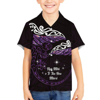 New Zealand Matariki Hawaiian Shirt Maori New Year Silver Fern And Lizard - Purple