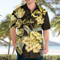 Personalised Aloha Hawaii Oahu Island Hawaiian Shirt Gathering Place Sea Turtle Ilima Flowers