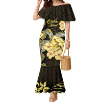 Personalised Aloha Hawaii Oahu Island Mermaid Dress Gathering Place Sea Turtle Ilima Flowers