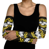 Personalised Cook Islands Aitutaki Arm Sleeves Tiare Maori Polynesian Waves Tattoo