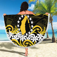 Personalised Cook Islands Aitutaki Beach Blanket Tiare Maori Polynesian Waves Tattoo LT14 - Polynesian Pride