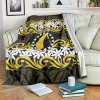 Personalised Cook Islands Aitutaki Blanket Tiare Maori Polynesian Waves Tattoo