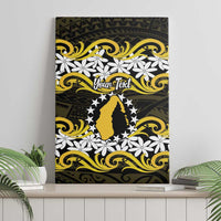 Personalised Cook Islands Aitutaki Canvas Wall Art Tiare Maori Polynesian Waves Tattoo LT14 - Polynesian Pride