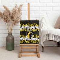 Personalised Cook Islands Aitutaki Canvas Wall Art Tiare Maori Polynesian Waves Tattoo LT14 - Polynesian Pride