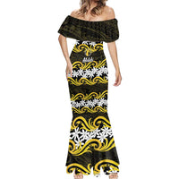 Personalised Cook Islands Aitutaki Mermaid Dress Tiare Maori Polynesian Waves Tattoo