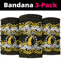 Personalised Cook Islands Aitutaki Neck Gaiter Tiare Maori Polynesian Waves Tattoo LT14 package One Size: 25*50cm Yellow - Polynesian Pride