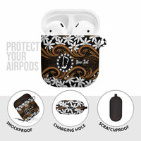 Personalised Cook Islands Rakahanga AirPods Case Tiare Maori Polynesian Waves Tattoo