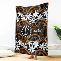 Personalised Cook Islands Rakahanga Blanket Tiare Maori Polynesian Waves Tattoo LT14 - Polynesian Pride
