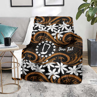 Personalised Cook Islands Rakahanga Blanket Tiare Maori Polynesian Waves Tattoo LT14 - Polynesian Pride