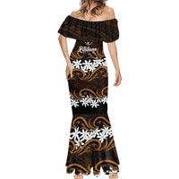 Personalised Cook Islands Rakahanga Mermaid Dress Tiare Maori Polynesian Waves Tattoo LT14 - Polynesian Pride