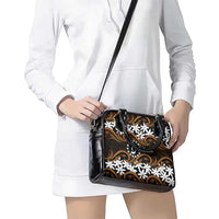Personalised Cook Islands Rakahanga Shoulder Handbag Tiare Maori Polynesian Waves Tattoo