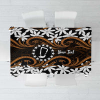 Personalised Cook Islands Rakahanga Tablecloth Tiare Maori Polynesian Waves Tattoo LT14 Orange - Polynesian Pride