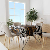 Personalised Cook Islands Rakahanga Tablecloth Tiare Maori Polynesian Waves Tattoo LT14 - Polynesian Pride