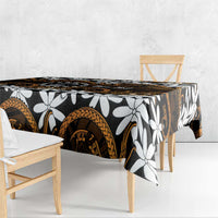 Personalised Cook Islands Rakahanga Tablecloth Tiare Maori Polynesian Waves Tattoo LT14 - Polynesian Pride