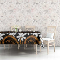 Personalised Cook Islands Rakahanga Tablecloth Tiare Maori Polynesian Waves Tattoo LT14 - Polynesian Pride