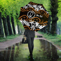 Personalised Cook Islands Rakahanga Umbrella Tiare Maori Polynesian Waves Tattoo