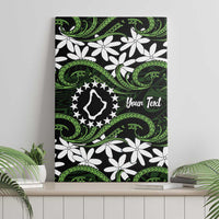 Personalised Cook Islands Palmerston Canvas Wall Art Tiare Maori Polynesian Waves Tattoo