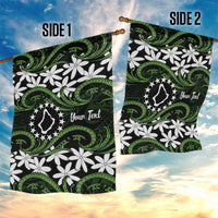 Personalised Cook Islands Palmerston Garden Flag Tiare Maori Polynesian Waves Tattoo