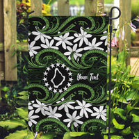 Personalised Cook Islands Palmerston Garden Flag Tiare Maori Polynesian Waves Tattoo