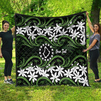 Personalised Cook Islands Palmerston Quilt Tiare Maori Polynesian Waves Tattoo LT14 - Polynesian Pride