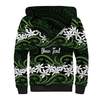 Personalised Cook Islands Palmerston Sherpa Hoodie Tiare Maori Polynesian Waves Tattoo
