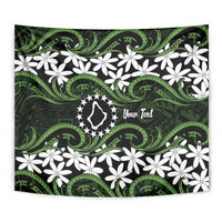 Personalised Cook Islands Palmerston Tapestry Tiare Maori Polynesian Waves Tattoo LT14 - Polynesian Pride