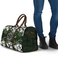 Personalised Cook Islands Palmerston Travel Bag Tiare Maori Polynesian Waves Tattoo