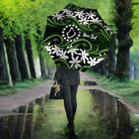 Personalised Cook Islands Palmerston Umbrella Tiare Maori Polynesian Waves Tattoo