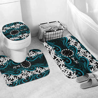 Personalised Cook Islands Penrhyn Atoll Bathroom Set Tiare Maori Polynesian Waves Tattoo