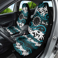 Personalised Cook Islands Penrhyn Atoll Car Seat Cover Tiare Maori Polynesian Waves Tattoo LT14 - Polynesian Pride