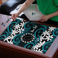 Personalised Cook Islands Penrhyn Atoll Puzzle Tiare Maori Polynesian Waves Tattoo LT14 - Polynesian Pride