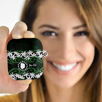 Personalised Cook Islands Mitiaro AirPods Case Tiare Maori Polynesian Waves Tattoo