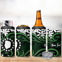 Personalised Cook Islands Mitiaro 4 in 1 Can Cooler Tumbler Tiare Maori Polynesian Waves Tattoo LT14 - Polynesian Pride
