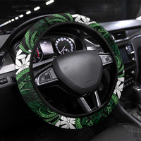 Cook Islands Mitiaro Steering Wheel Cover Tiare Maori Polynesian Waves Tattoo