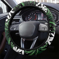 Cook Islands Mitiaro Steering Wheel Cover Tiare Maori Polynesian Waves Tattoo