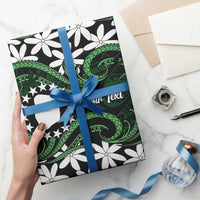 Personalised Cook Islands Mitiaro Wrapping Paper Tiare Maori Polynesian Waves Tattoo