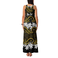 Personalised Cook Islands Manihiki Family Matching Tank Maxi Dress and Hawaiian Shirt Tiare Maori Polynesian Waves Tattoo